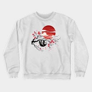 Kawaii Sloth Anime Japan Sakura Novelty Cute Funny Sloth Crewneck Sweatshirt